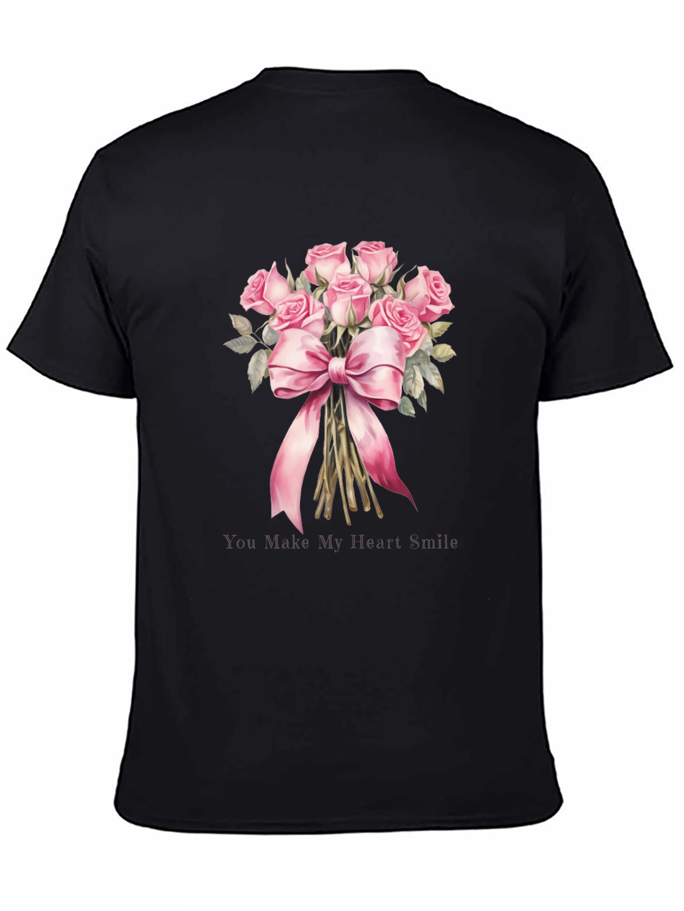 Floral Roses Bouquet Graphic Tee for Him