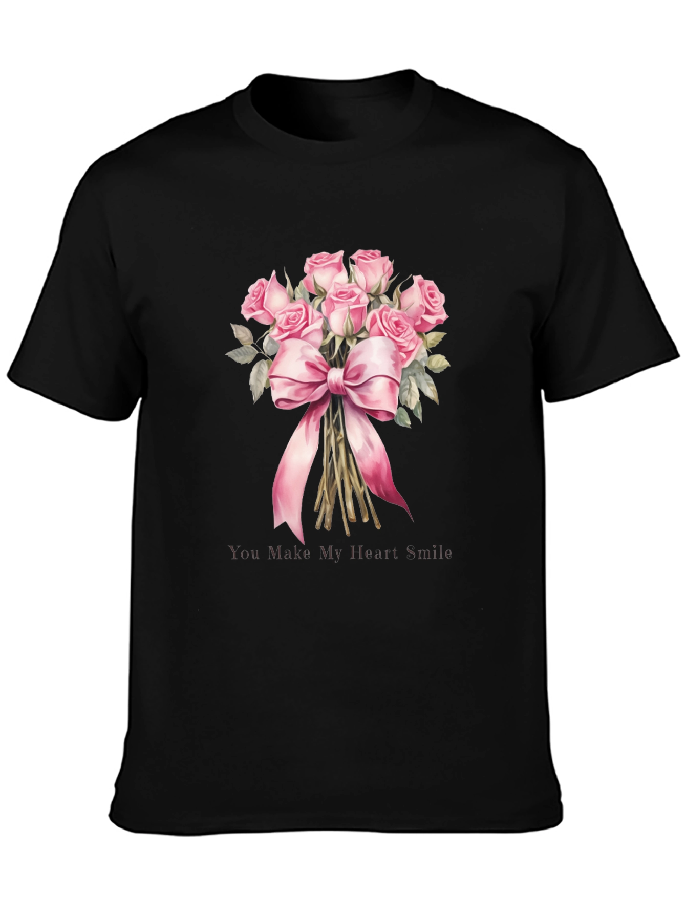 Floral Roses Bouquet Graphic Tee for Him