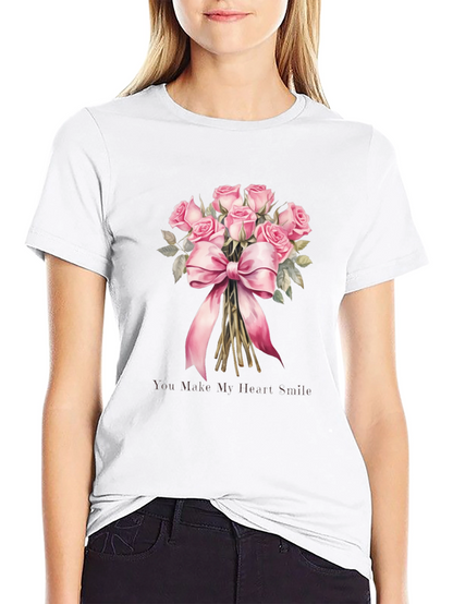 Floral Roses Bouquet Graphic Tee for Him