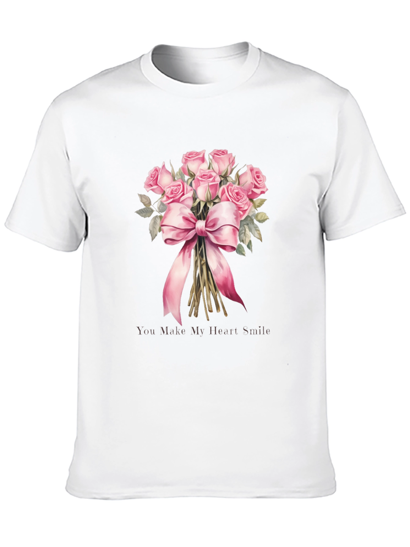 Floral Roses Bouquet Graphic Tee for Him
