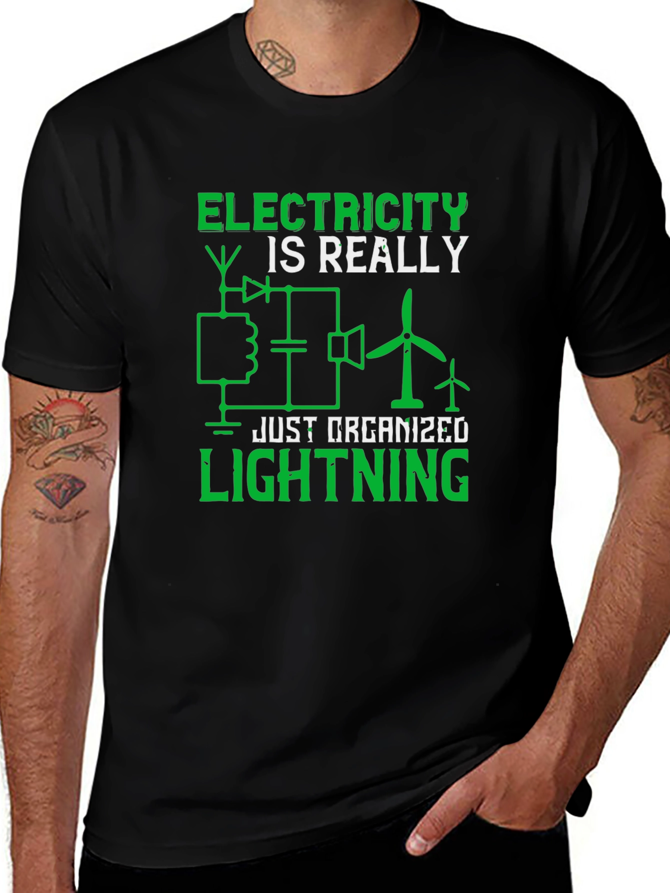 Electricity is Really Just Organized Lightning T-Shirt