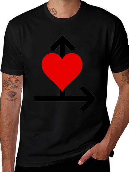 Heart Arrows Black Graphic Tee