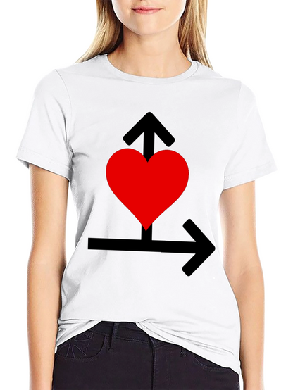 Heart Arrows Black Graphic Tee