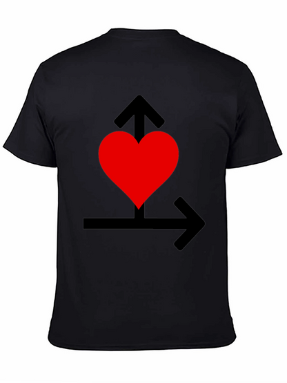 Heart Arrows Black Graphic Tee