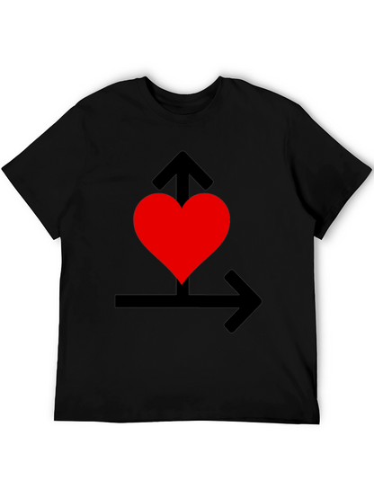 Heart Arrows Black Graphic Tee