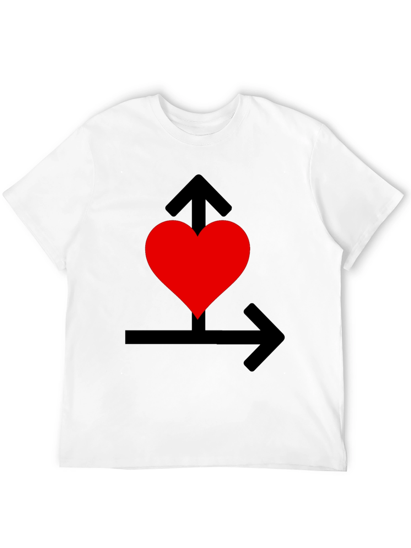 Heart Arrows Black Graphic Tee