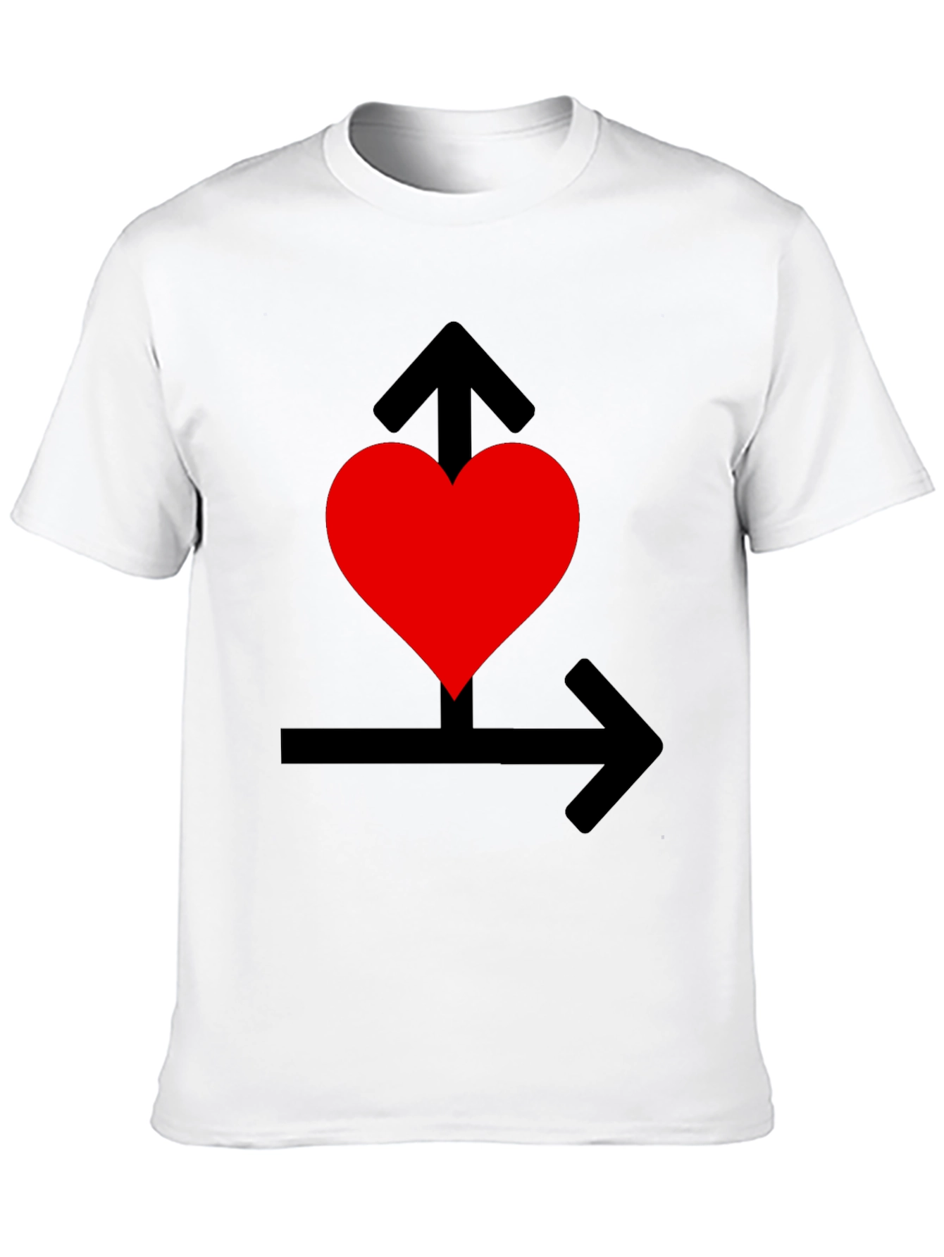 Heart Arrows Black Graphic Tee