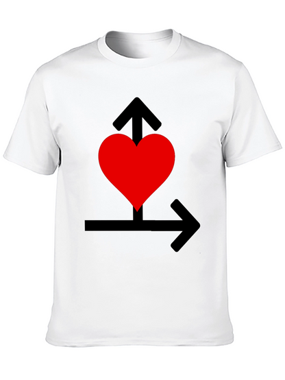 Heart Arrows Black Graphic Tee