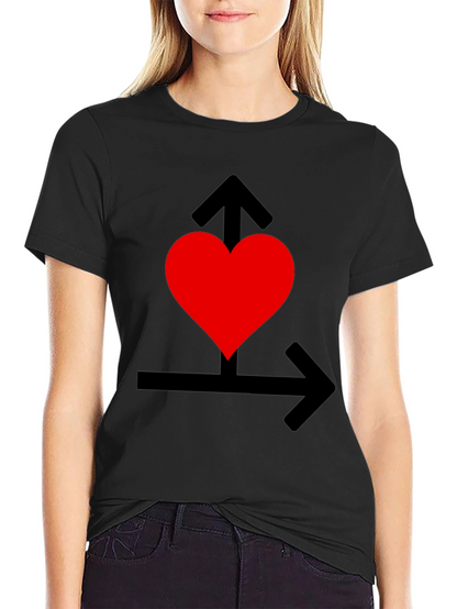 Heart Arrows Black Graphic Tee