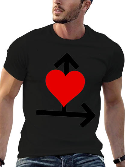 Heart Arrows Black Graphic Tee