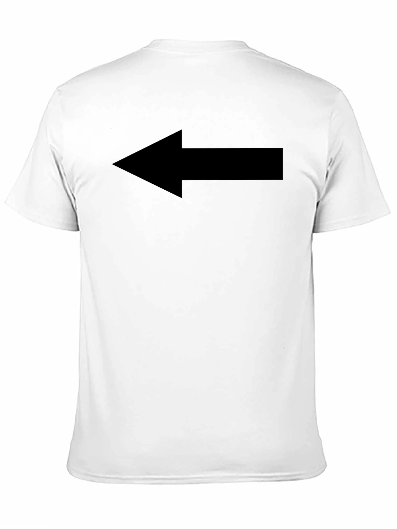 Left Arrow Graphic Tee - Casual Black T-Shirt