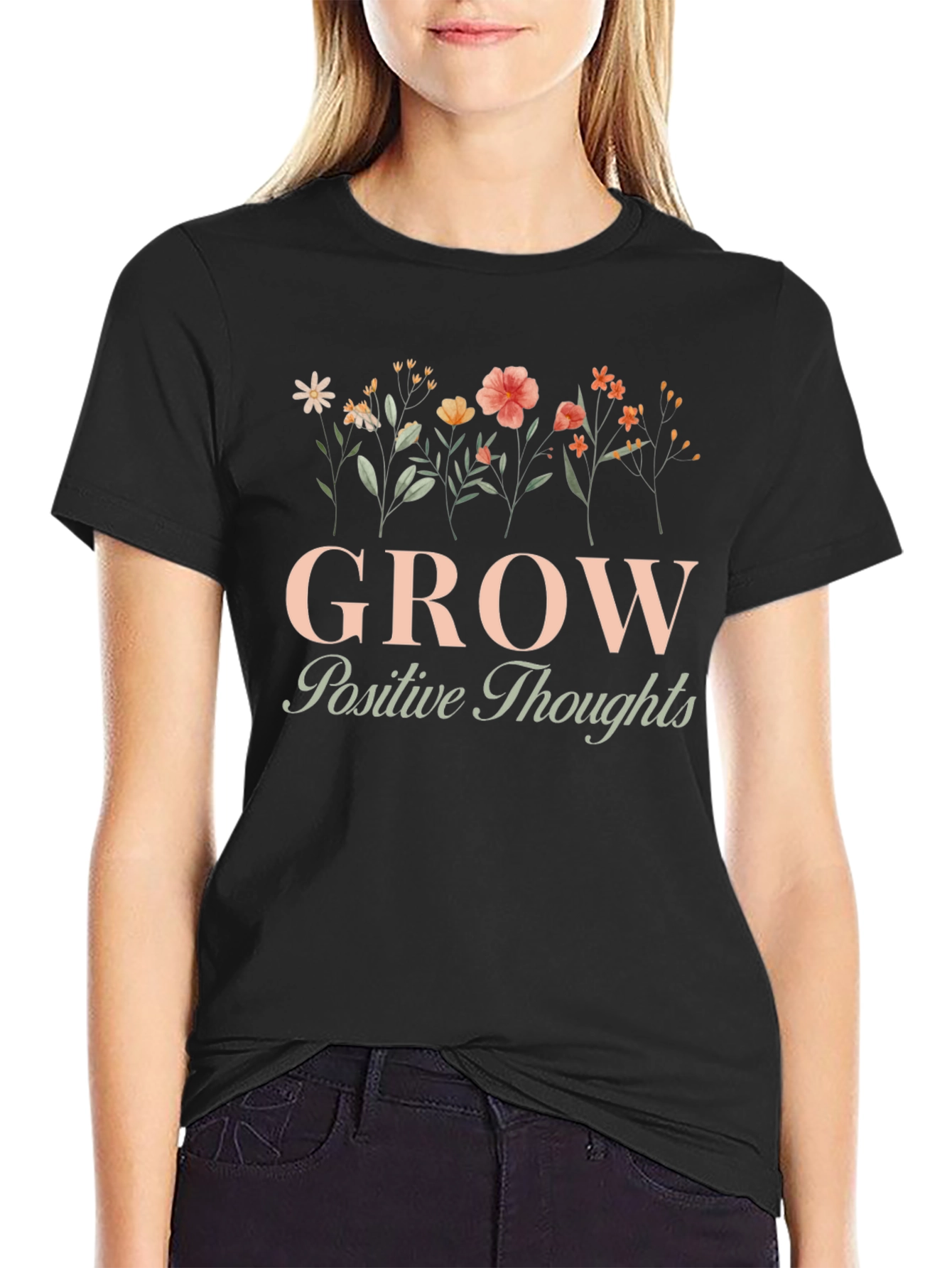 Grow Positive Thoughts Graphic Tee