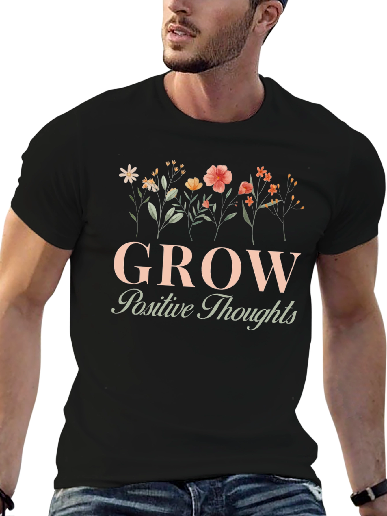 Grow Positive Thoughts Graphic Tee