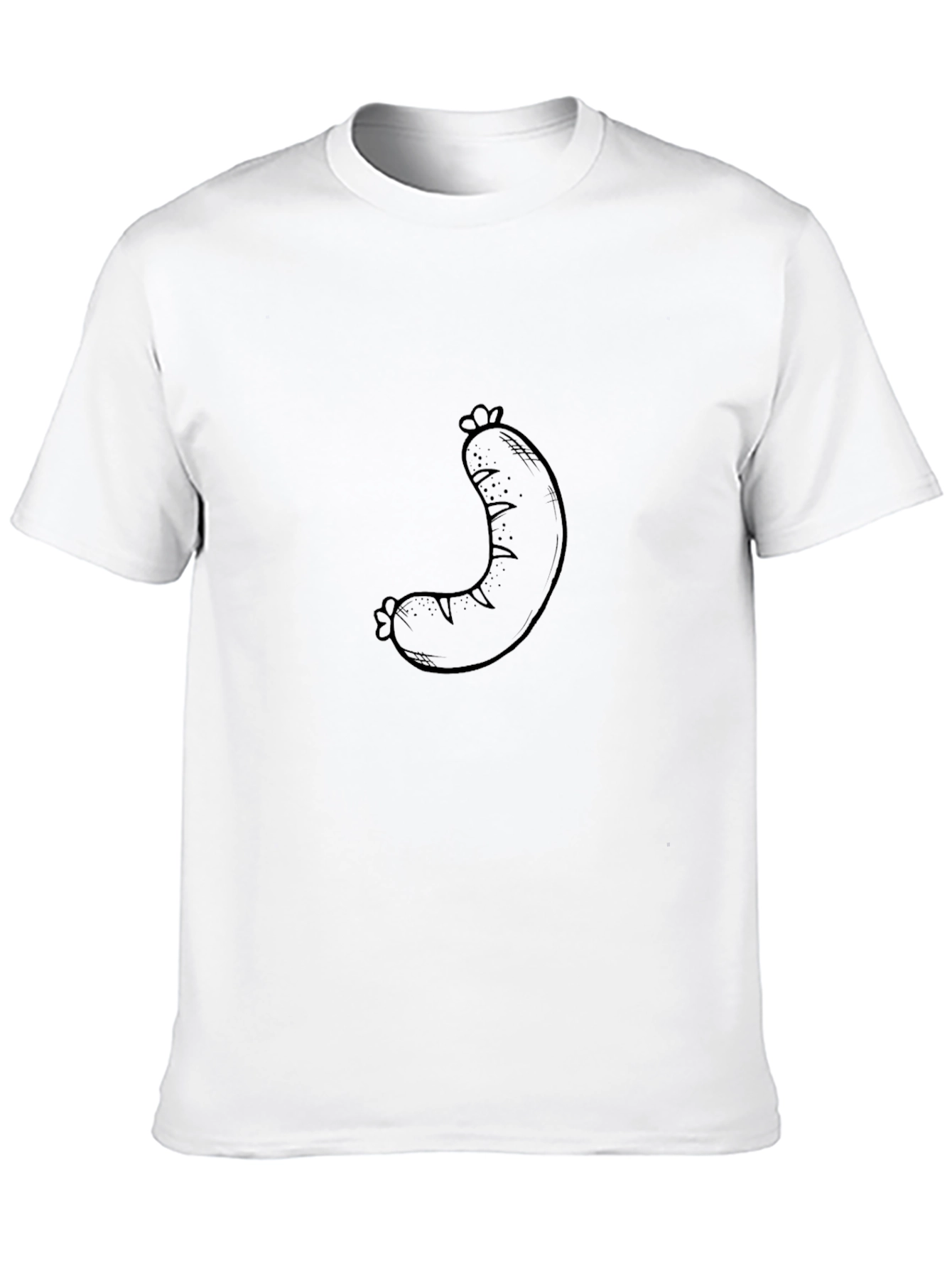 Sausage Graphic Black T-Shirt - Mens Casual Tee