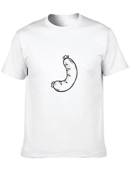 Sausage Graphic Black T-Shirt - Mens Casual Tee