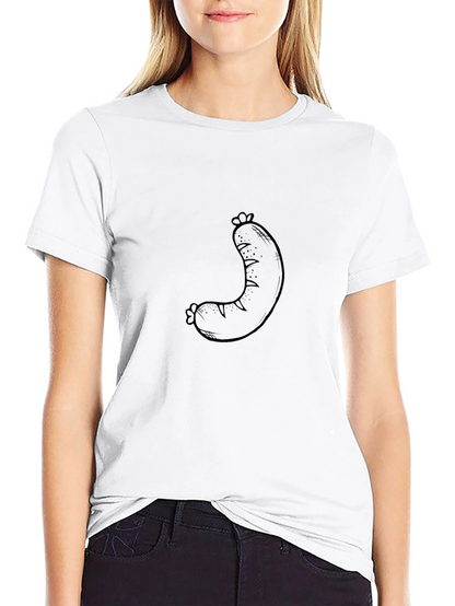 Sausage Graphic Black T-Shirt - Mens Casual Tee