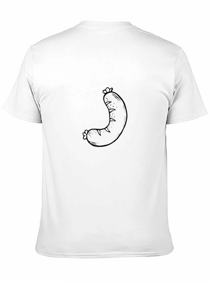 Sausage Graphic Black T-Shirt - Mens Casual Tee