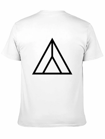 Minimalist Triangle Graphic T-Shirt - Black