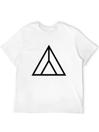 Minimalist Triangle Graphic T-Shirt - Black