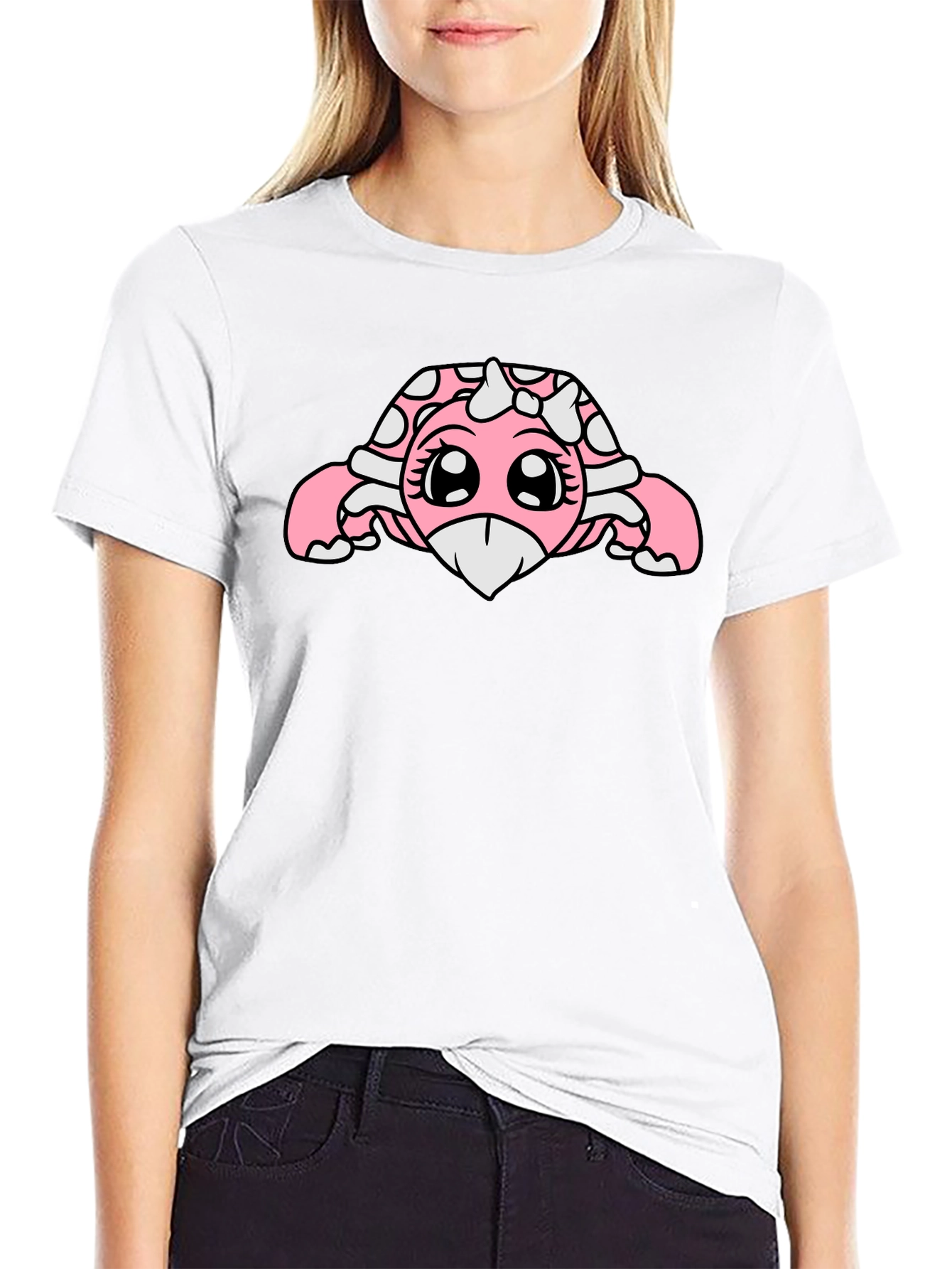 Kawaii Turtle Graphic Tee - Black