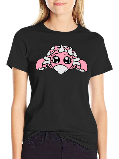 Kawaii Turtle Graphic Tee - Black