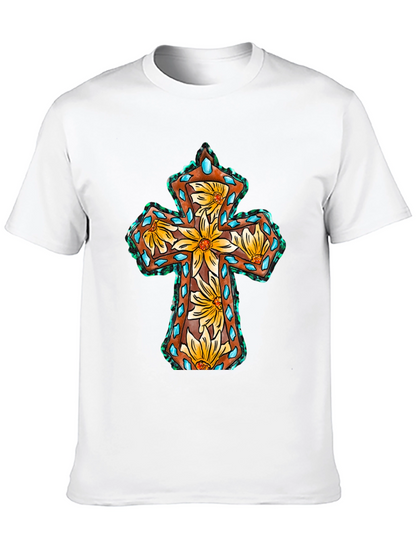 Floral Cross Graphic Tee
