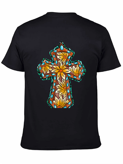 Floral Cross Graphic Tee