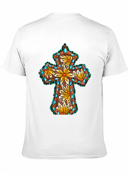 Floral Cross Graphic Tee