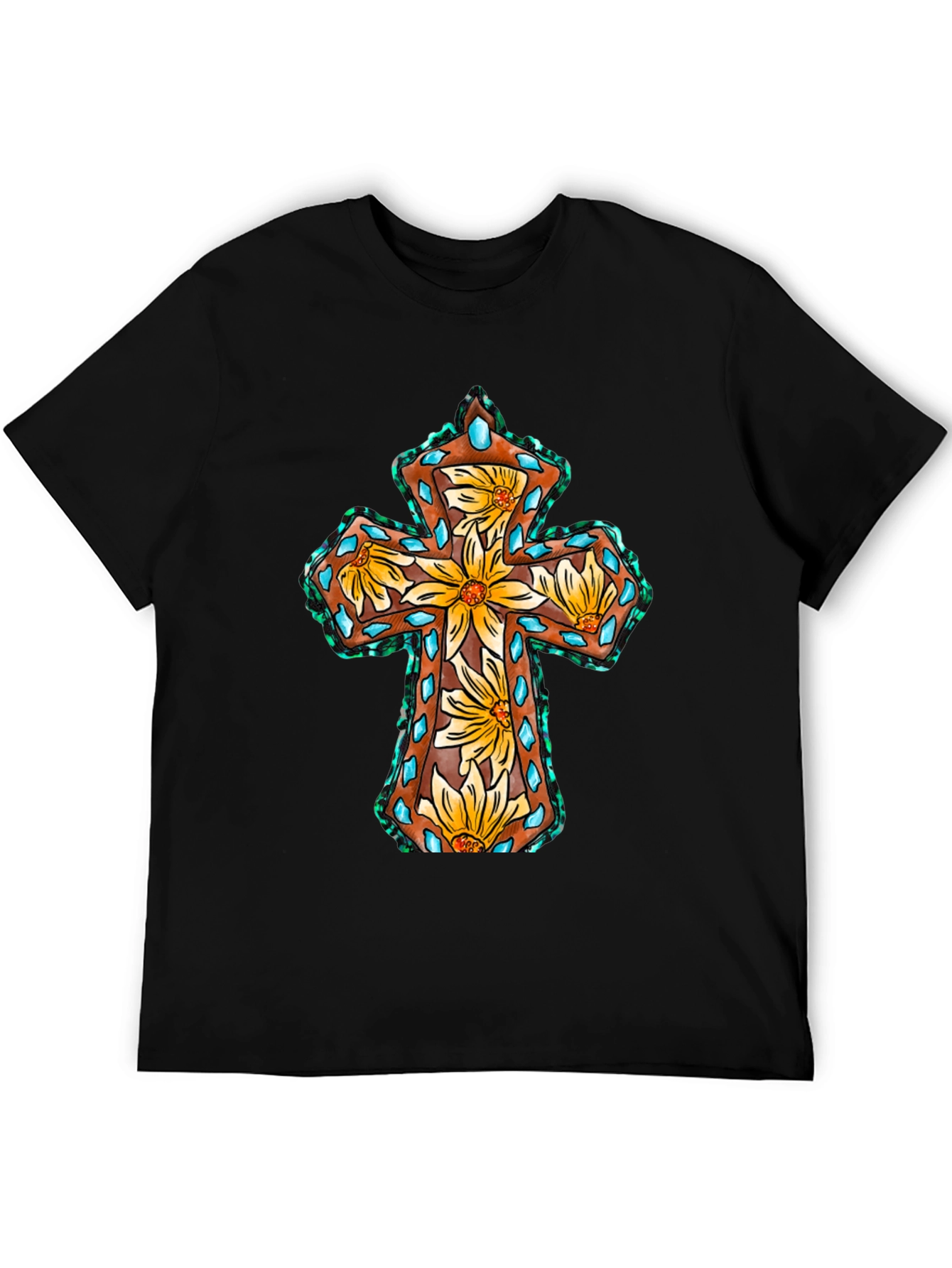 Floral Cross Graphic Tee
