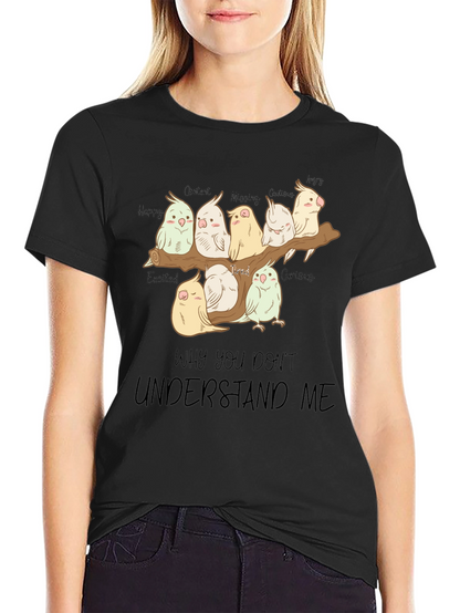 Emotion Parrot Graphic Tee - Black