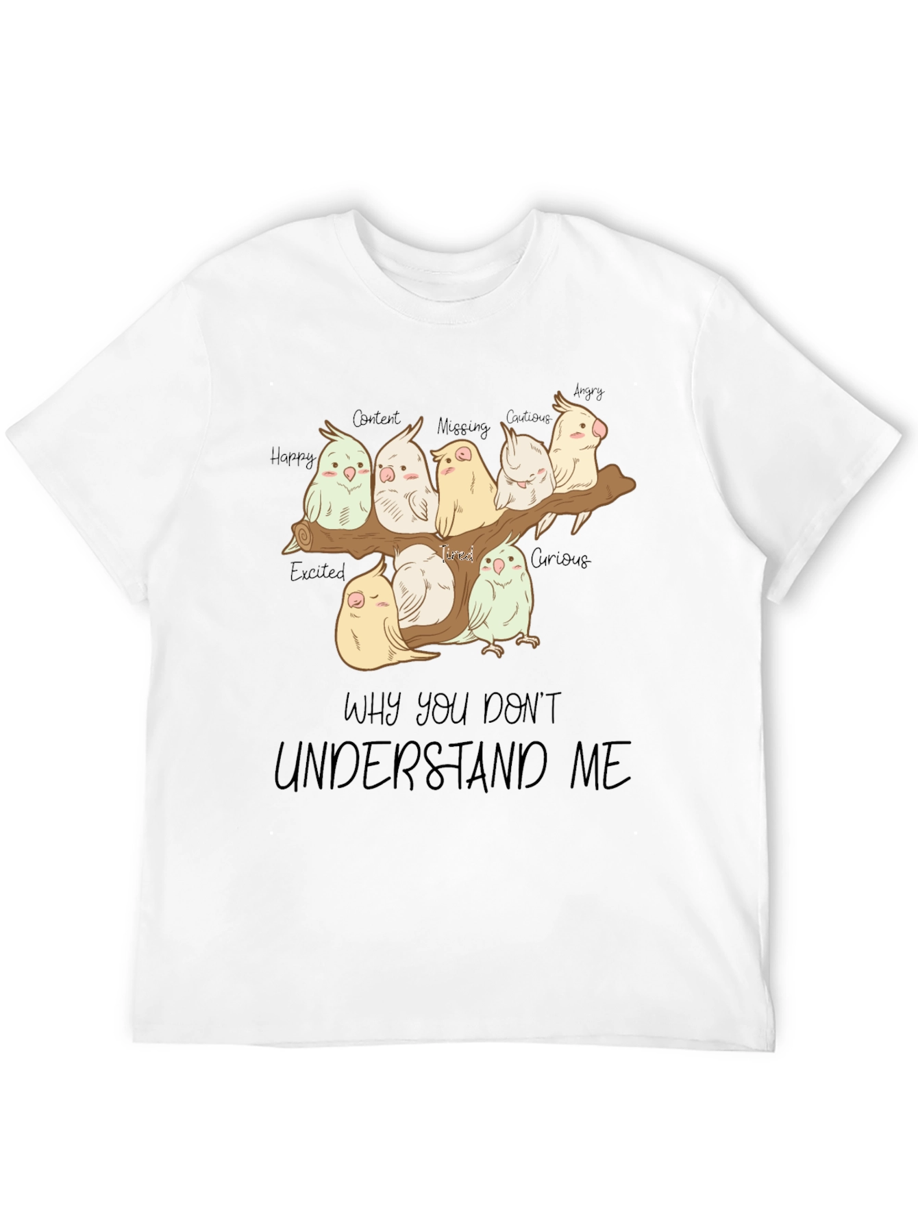 Emotion Parrot Graphic Tee - Black