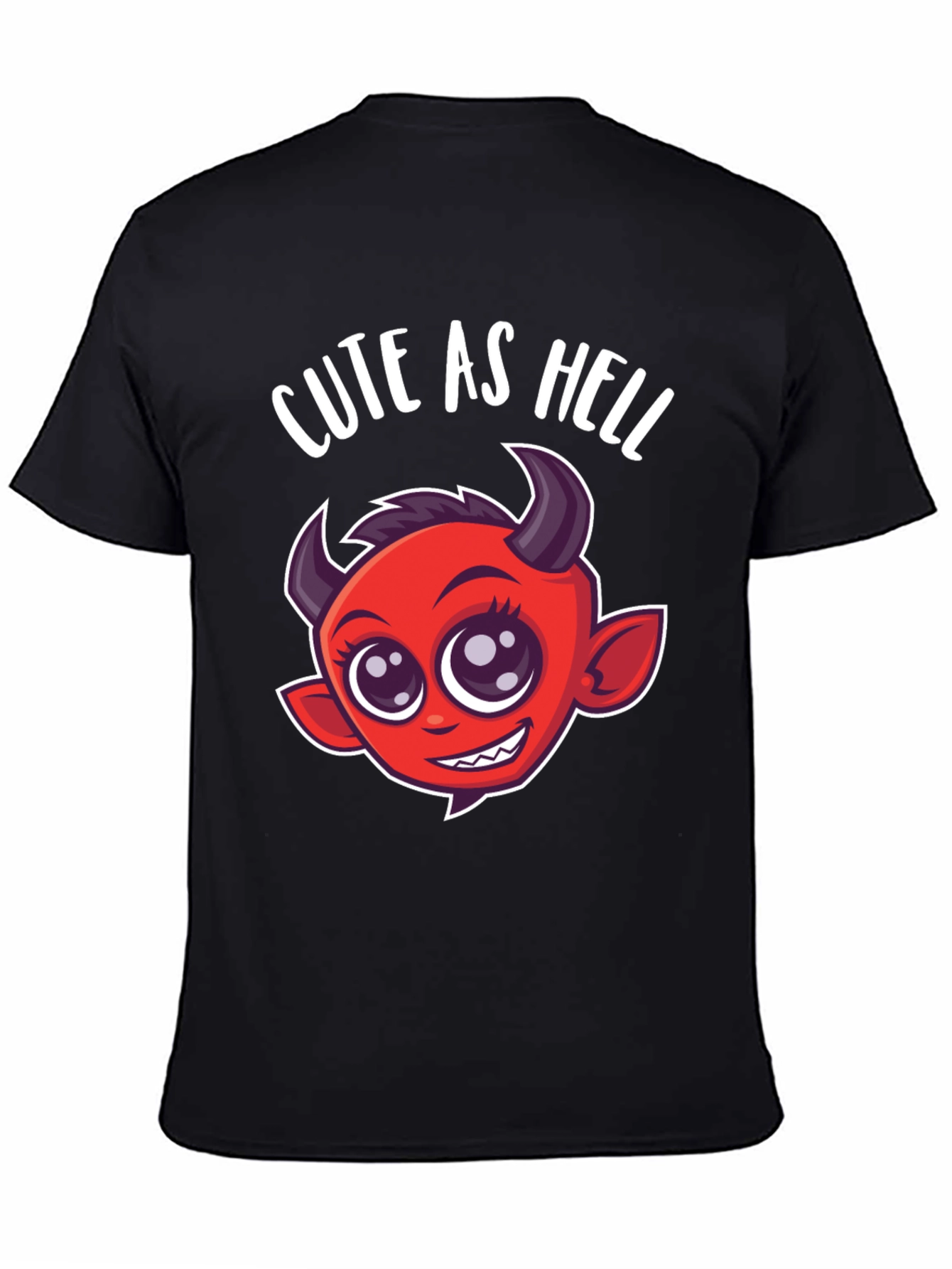 Cute as Hell T-Shirt - Devil Cartoon Graphic Tee