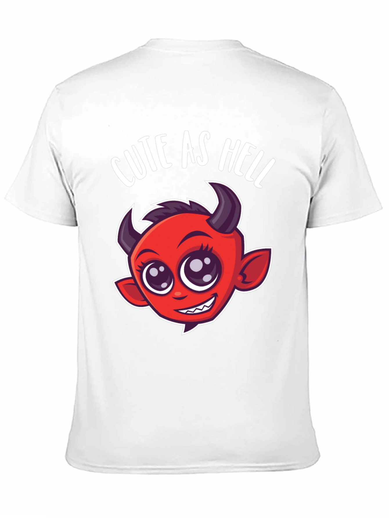 Cute as Hell T-Shirt - Devil Cartoon Graphic Tee