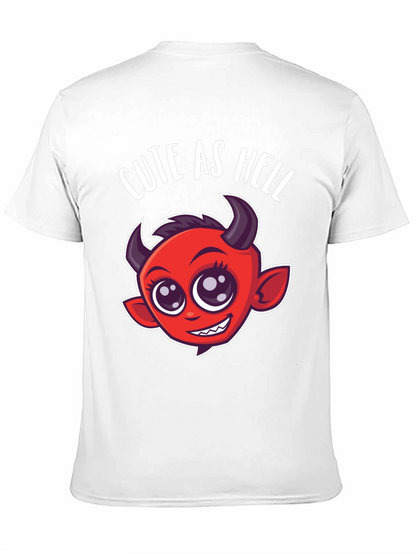 Cute as Hell T-Shirt - Devil Cartoon Graphic Tee