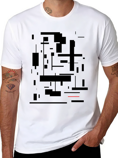 Modern Abstract Art Black Graphic Tee