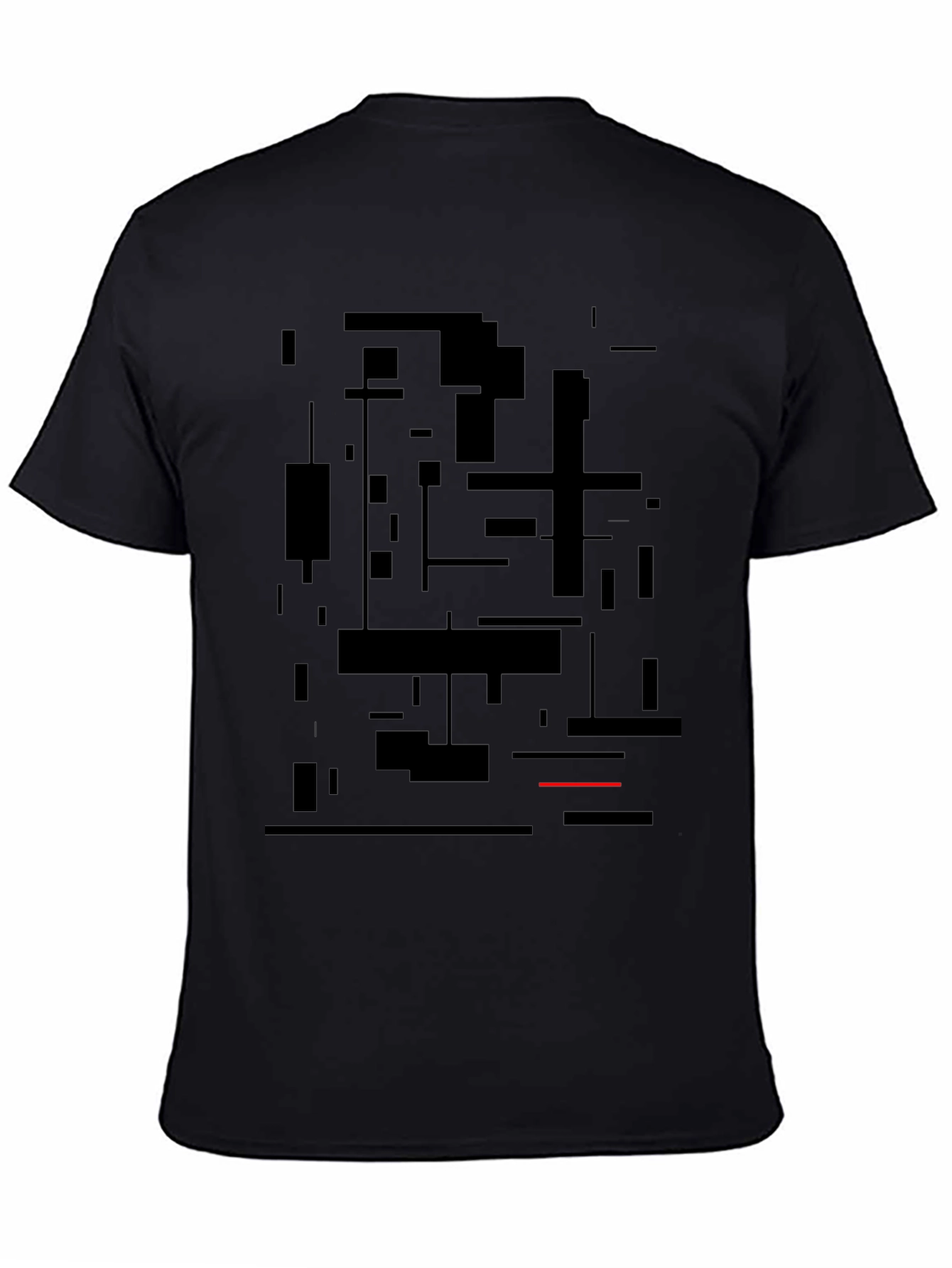 Modern Abstract Art Black Graphic Tee