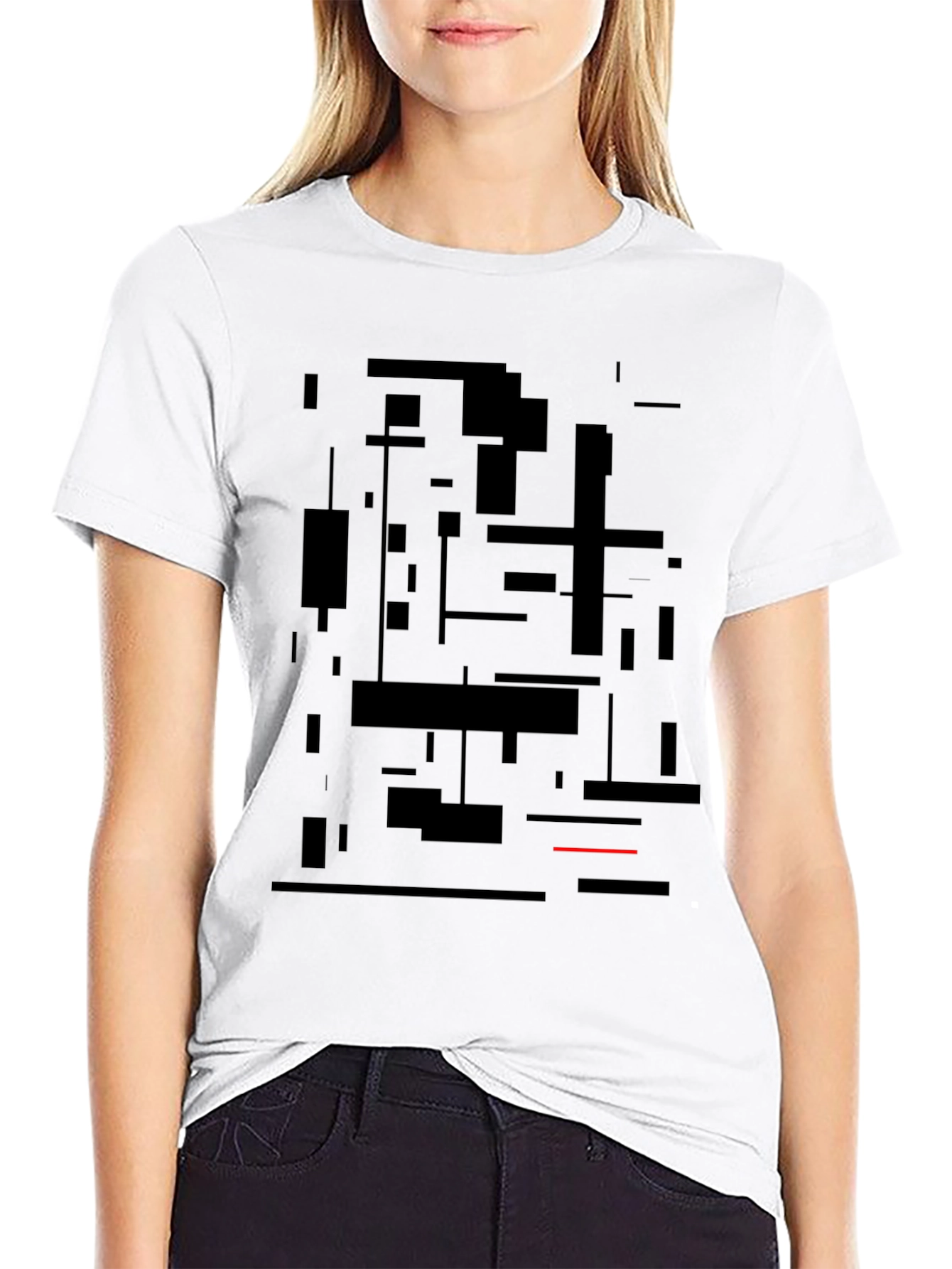 Modern Abstract Art Black Graphic Tee