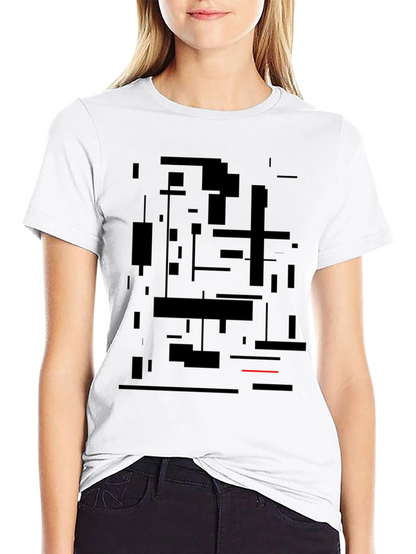 Modern Abstract Art Black Graphic Tee