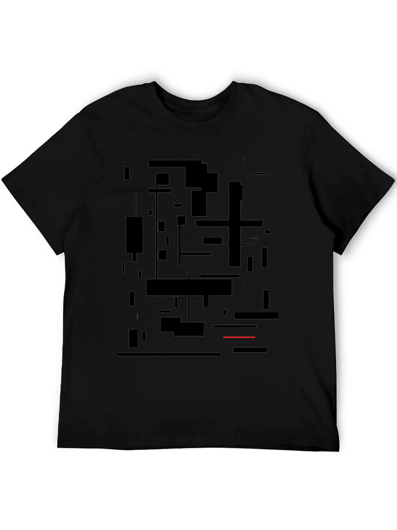 Modern Abstract Art Black Graphic Tee