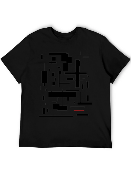 Modern Abstract Art Black Graphic Tee