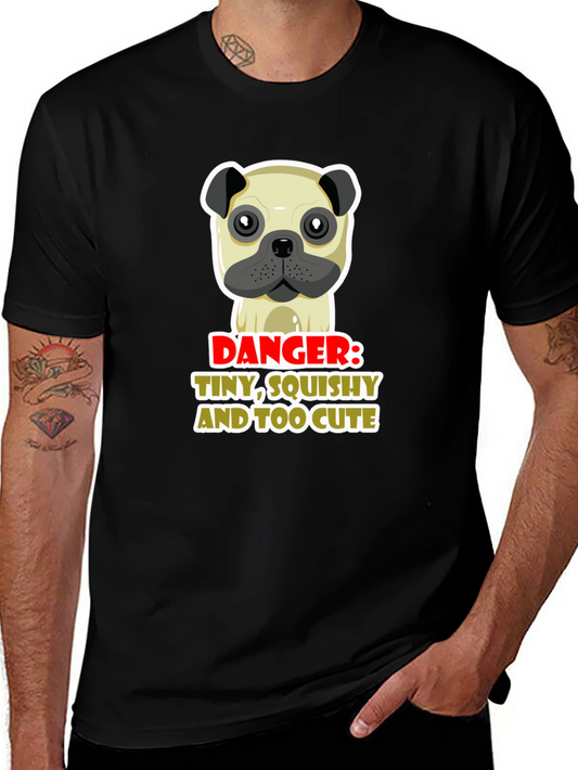 Danger: Tiny Squishy Too Cute Pug Graphic Tee