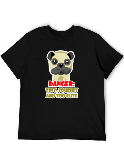 Danger: Tiny Squishy Too Cute Pug Graphic Tee