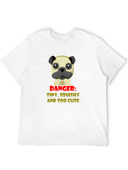 Danger: Tiny Squishy Too Cute Pug Graphic Tee