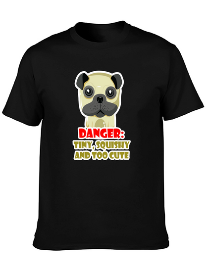 Danger: Tiny Squishy Too Cute Pug Graphic Tee