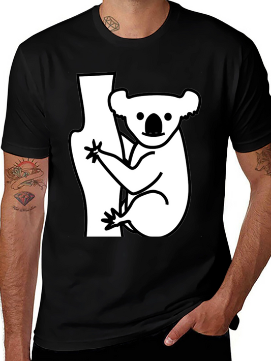 Koala Bear Graphic T-Shirt - Black