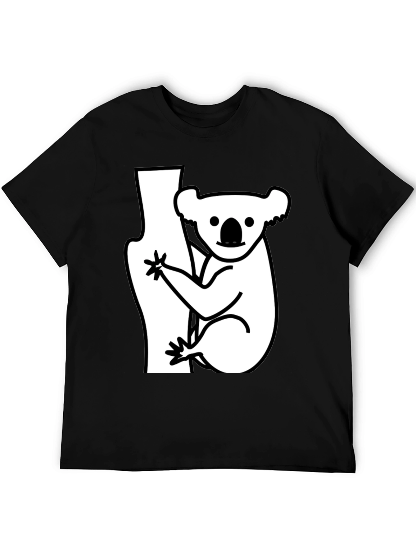 Koala Bear Graphic T-Shirt - Black
