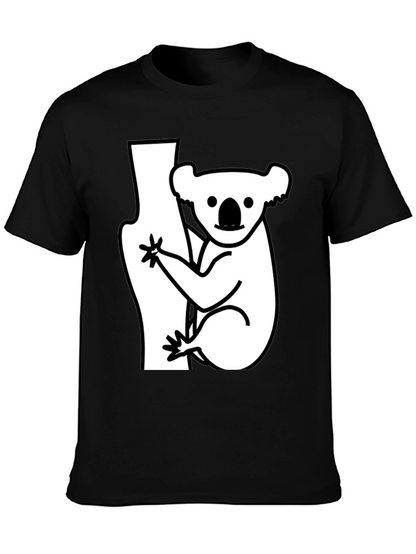 Koala Bear Graphic T-Shirt - Black