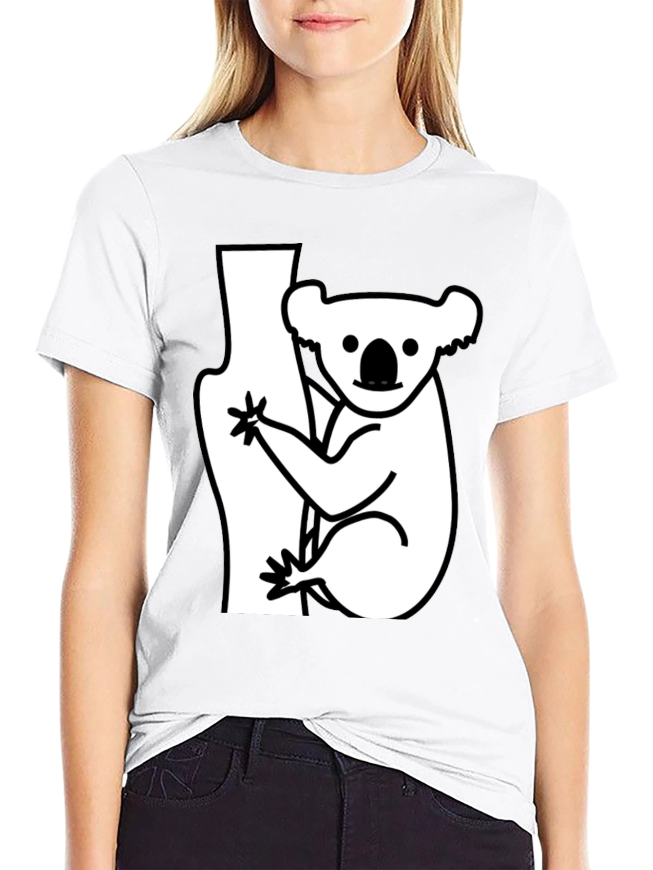 Koala Bear Graphic T-Shirt - Black