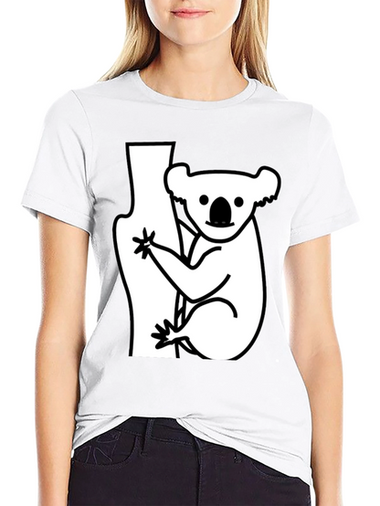Koala Bear Graphic T-Shirt - Black