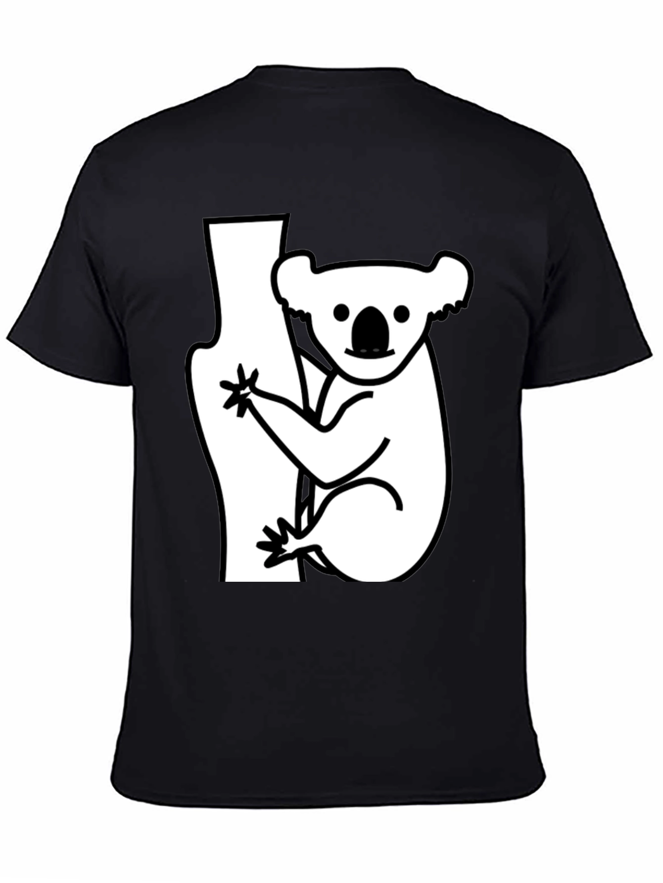 Koala Bear Graphic T-Shirt - Black